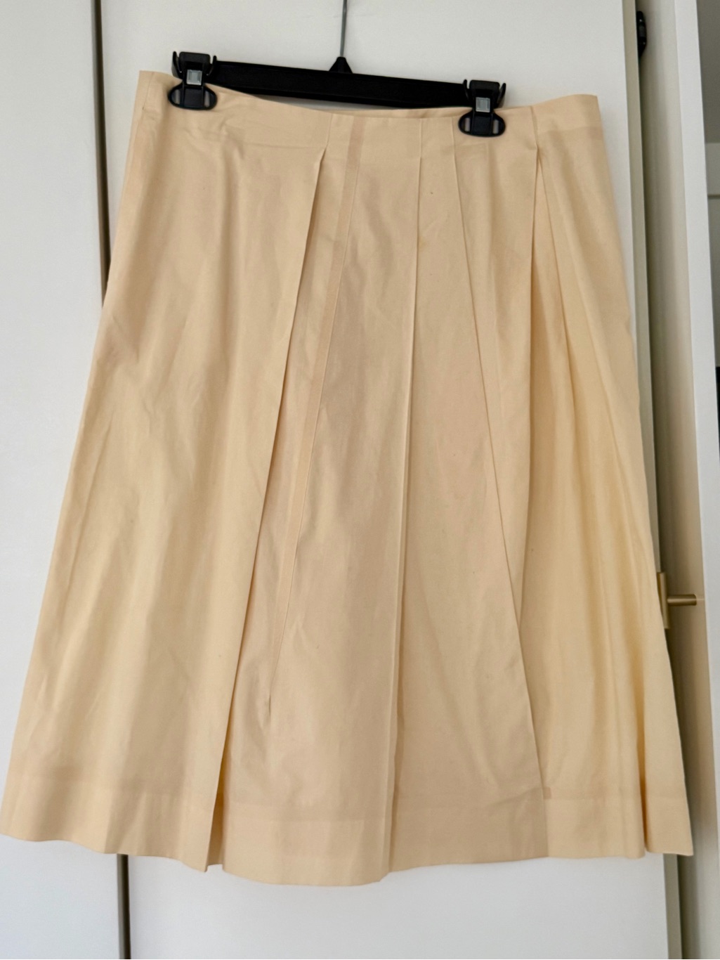 Vintage Marni Cream A-Line Pleated Skirt